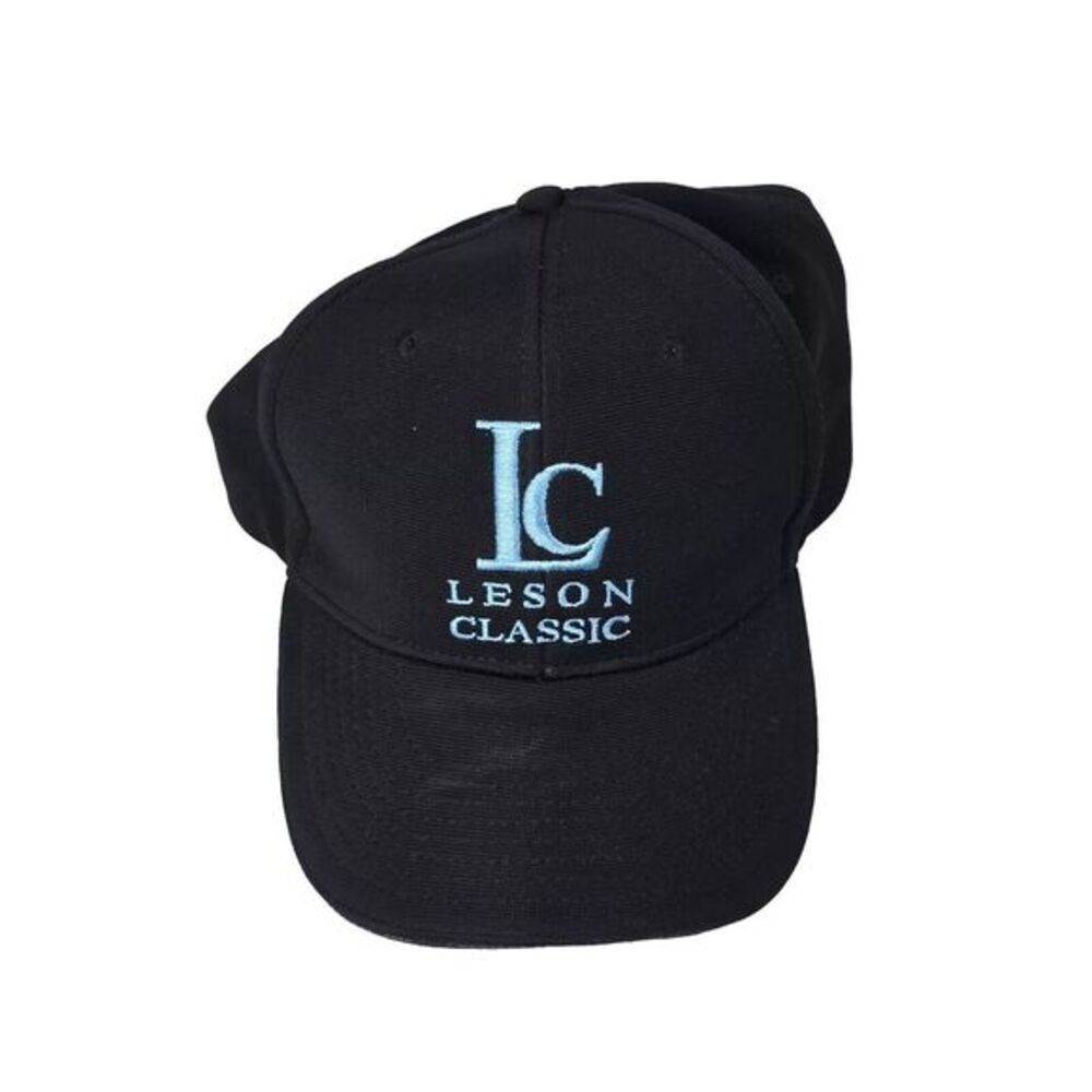 Leson Classic Cap Hat Adult Large Black ProBack Embroidered Golf